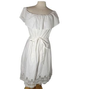 Westport drop shoulder belted dress with hem detail